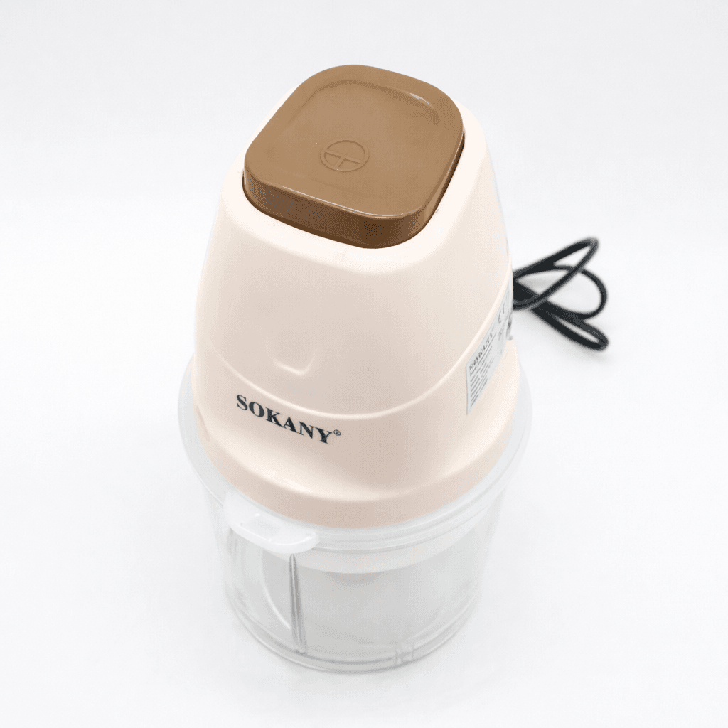 Кухонний подрібнювач 250 Вт, Sokany SK-06009 електричний подрібнювач для овочів, м’яса та зелені, компактний блендер-чопер
