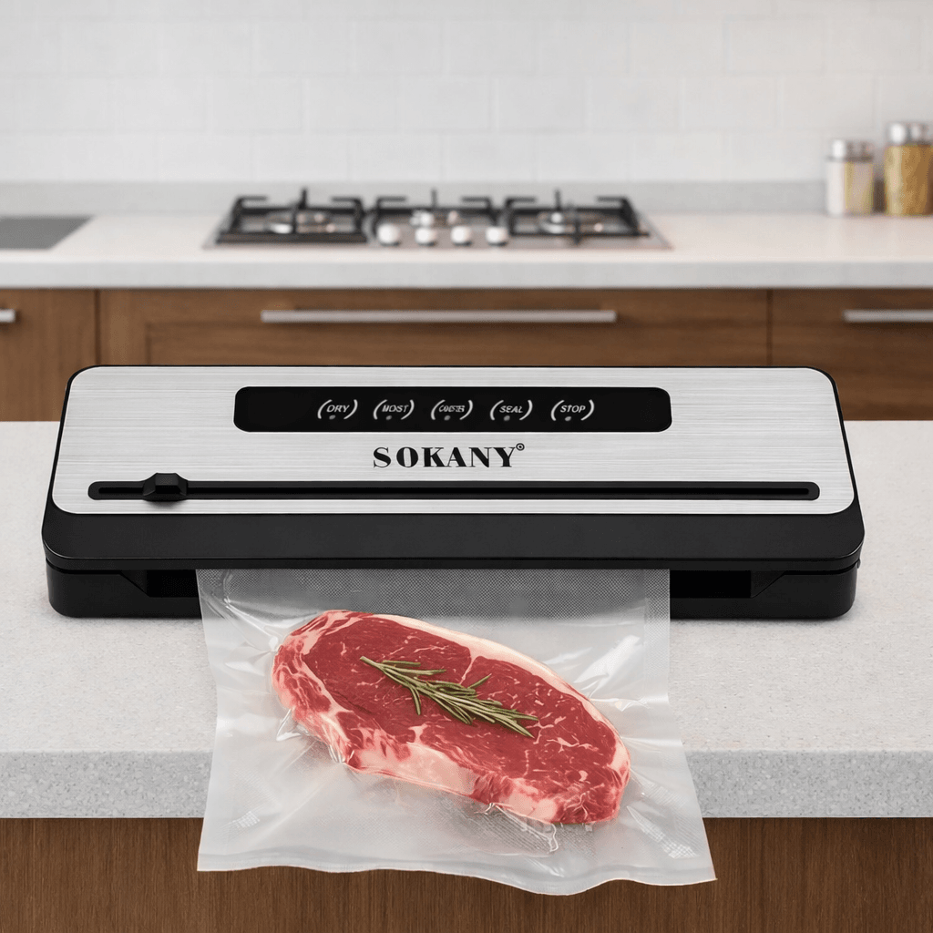 Вакуумний пакувальник для продуктів 200 Вт, Sokany SK-13076 / Домашній вакуматор