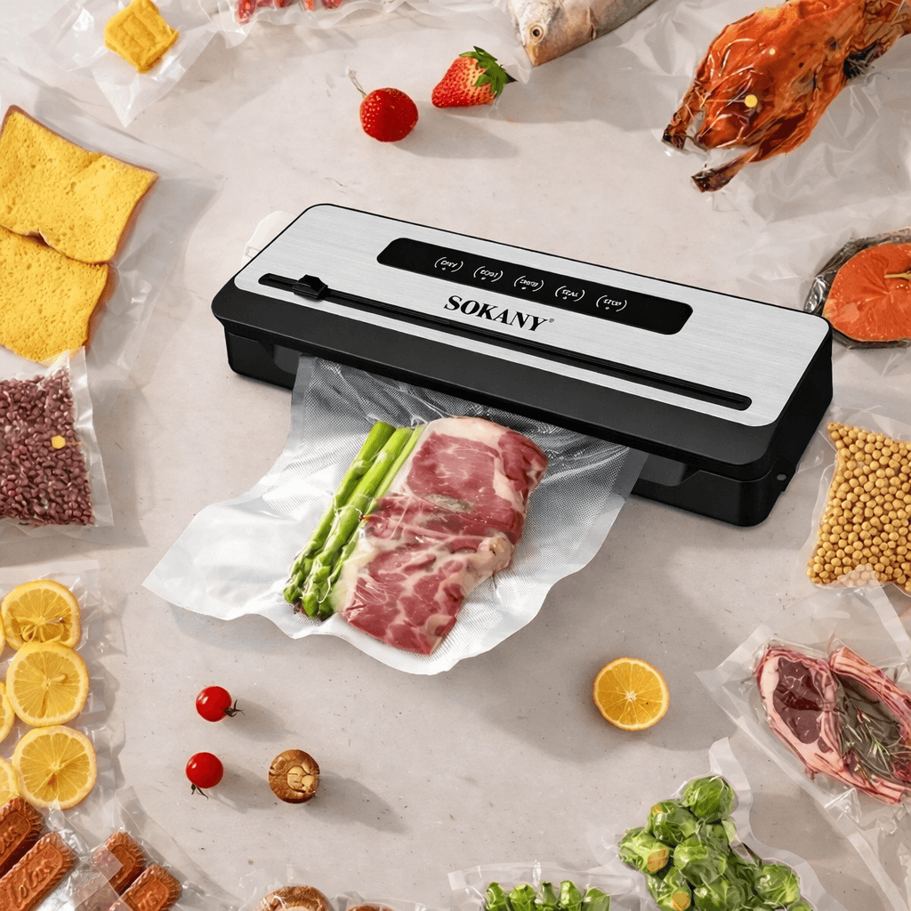 Вакуумний пакувальник для продуктів 200 Вт, Sokany SK-13076 / Домашній вакуматор