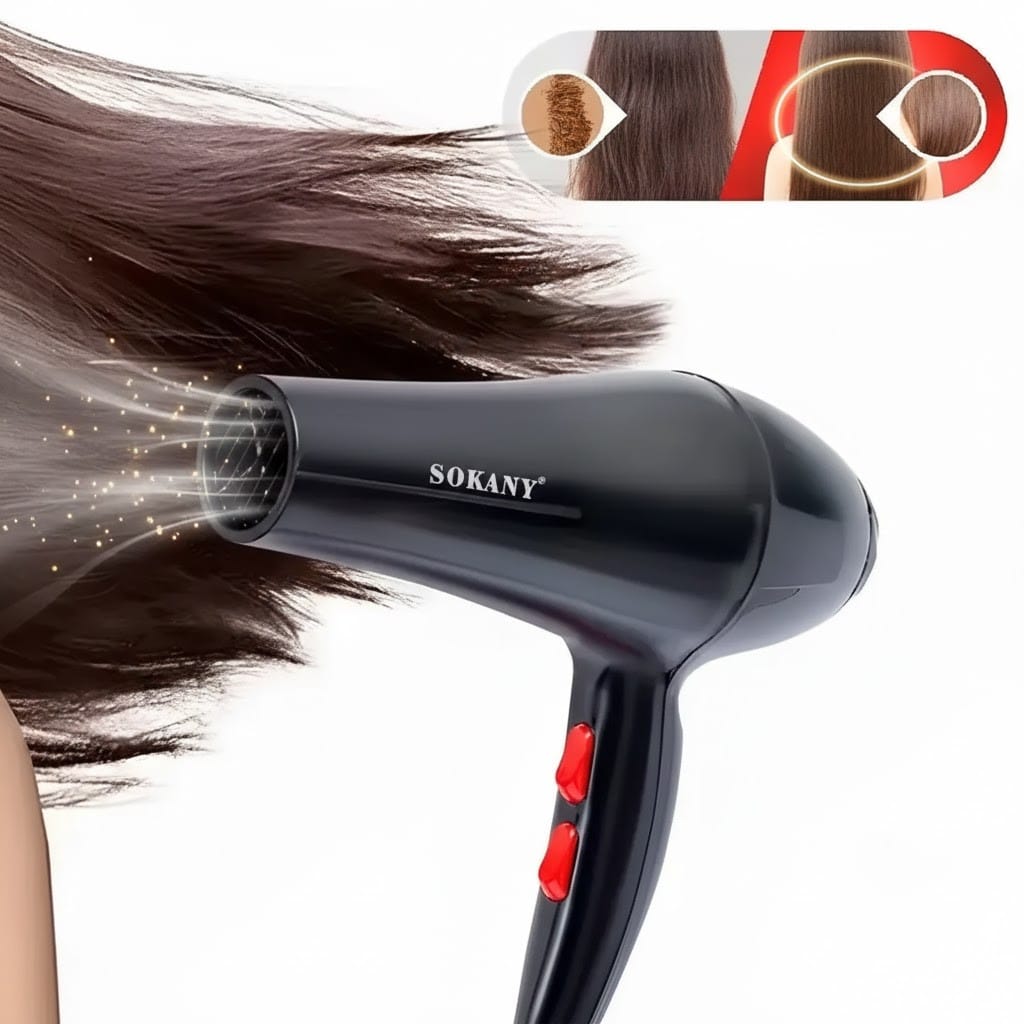 Фен для волосся з насадкою-концентратором Sokany SK-2200 (2200 Вт) / Фен для волосся / Фен з іонізацією