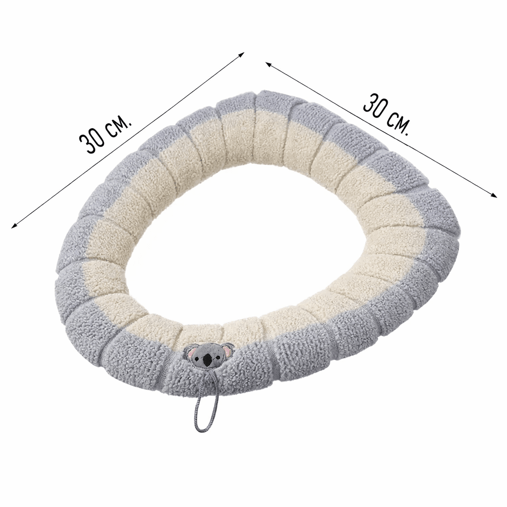 М’яка накладка для унітаза з петлею, 30 см, Бежевий/ Тепла накладка на сидінні унітаза