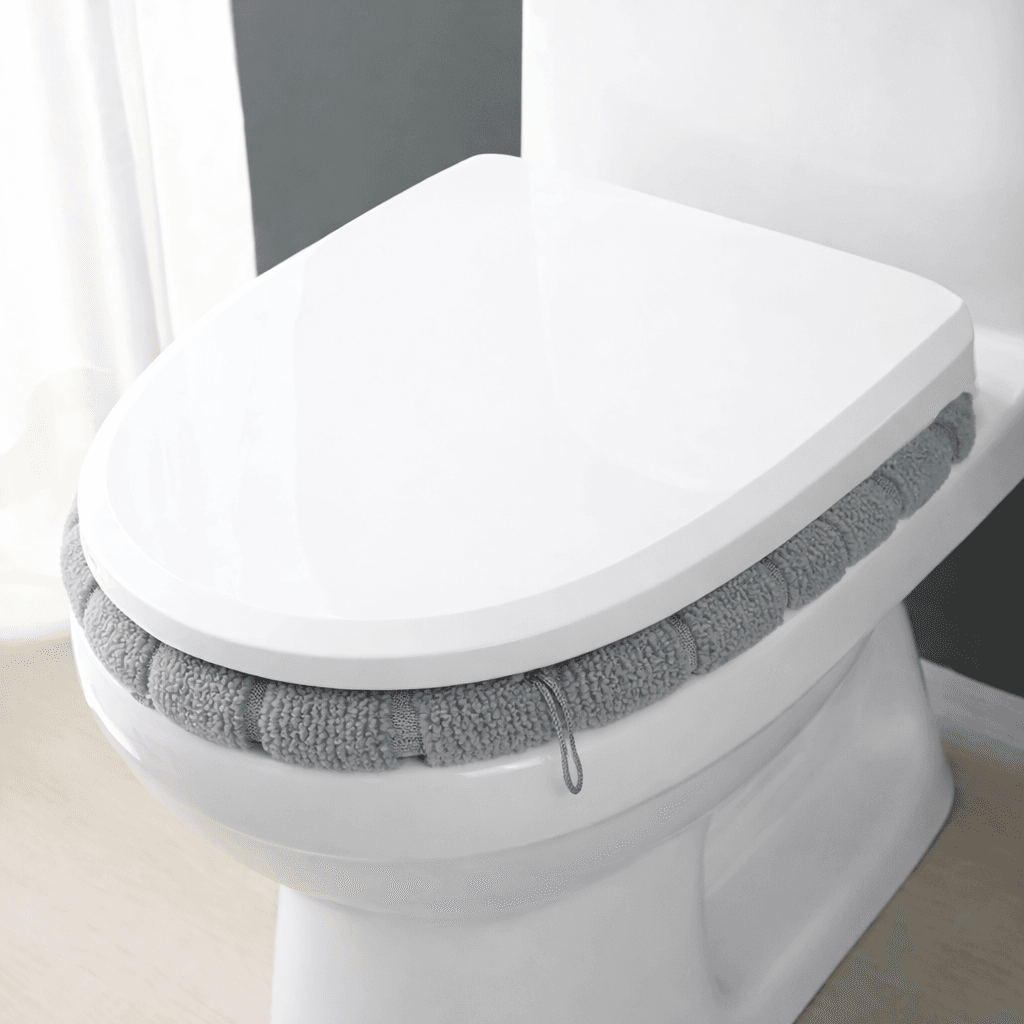 М’яка накладка для унітаза з петлею, 30 см, Бежевий/ Тепла накладка на сидінні унітаза