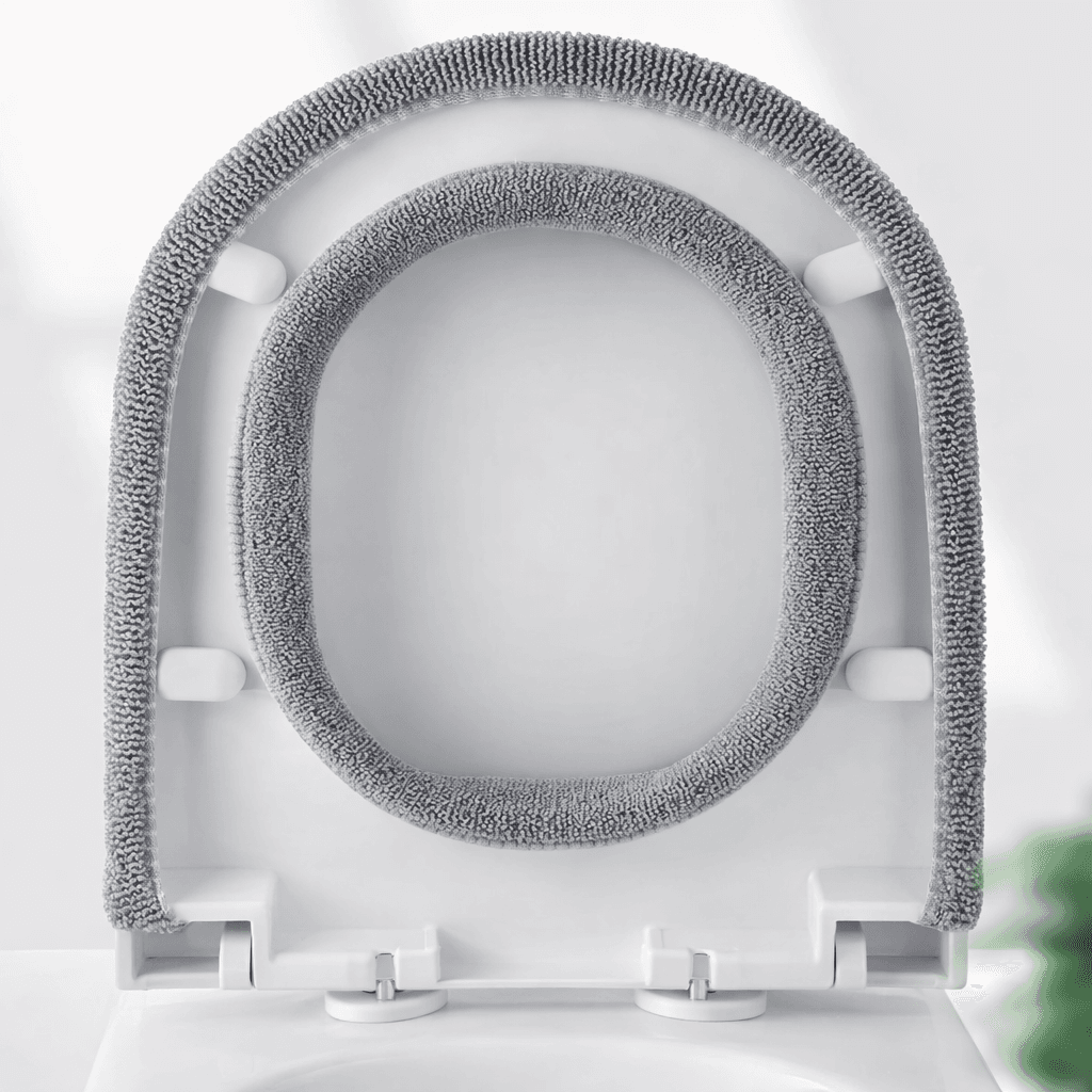 М’яка накладка для унітаза з петлею, 30 см, Бежевий/ Тепла накладка на сидінні унітаза