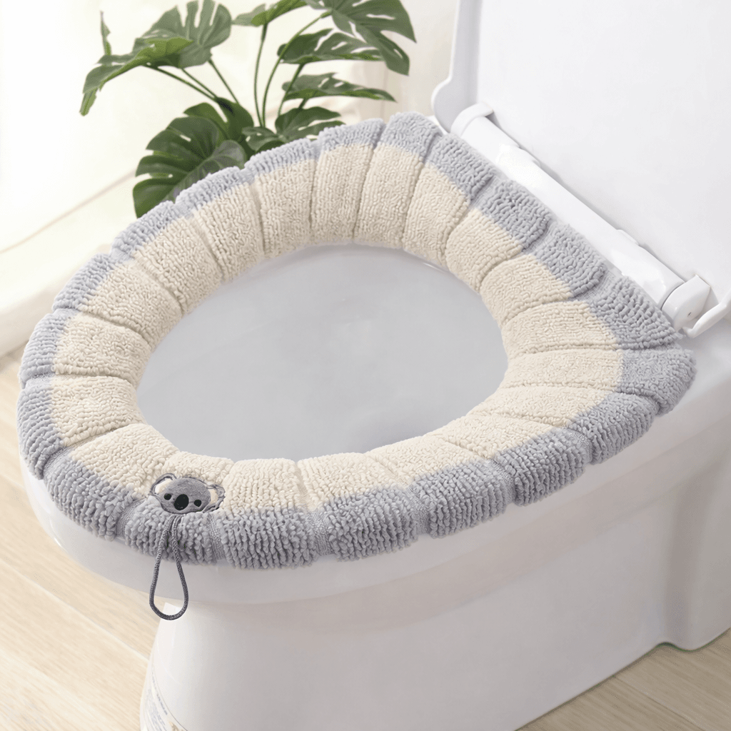 М’яка накладка для унітаза з петлею, 30 см, Бежевий/ Тепла накладка на сидінні унітаза