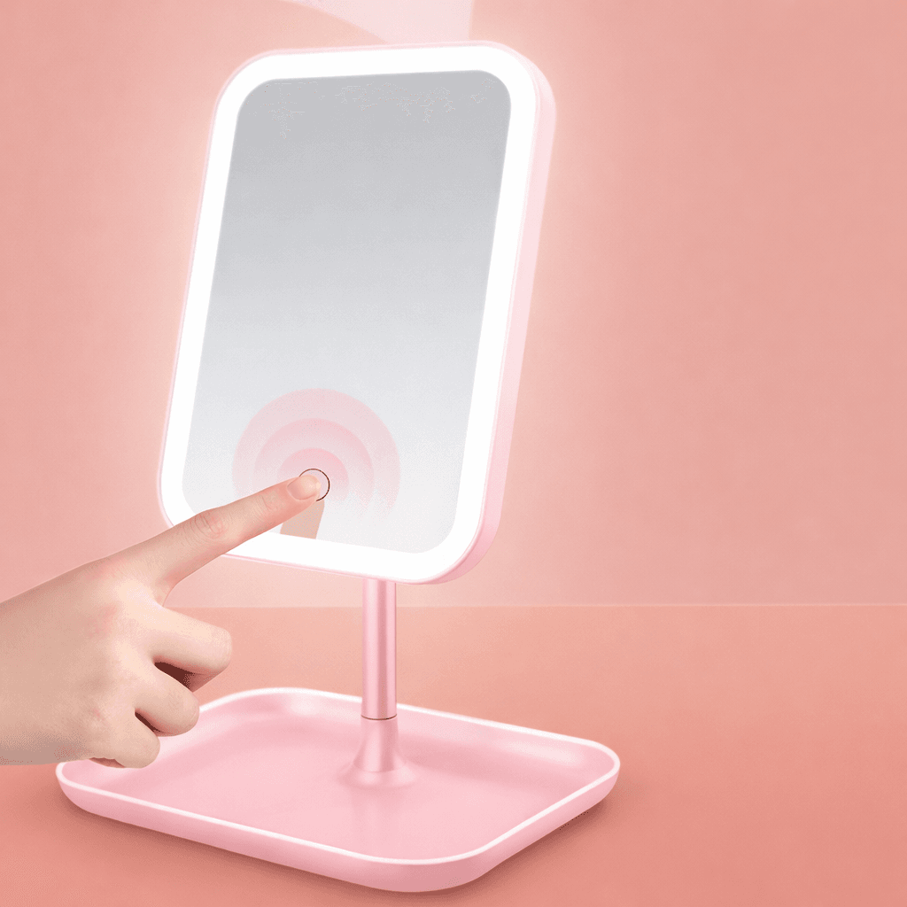 Дзеркало для макіяжу з LED-підсвіткою, від USB, LY-696/Дзеркало на ніжці/Дзеркало косметичне