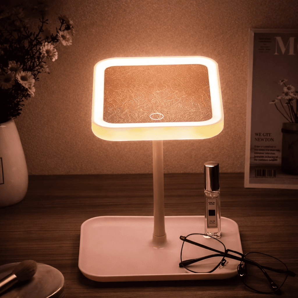 Дзеркало для макіяжу з LED-підсвіткою, від USB, LY-696/Дзеркало на ніжці/Дзеркало косметичне