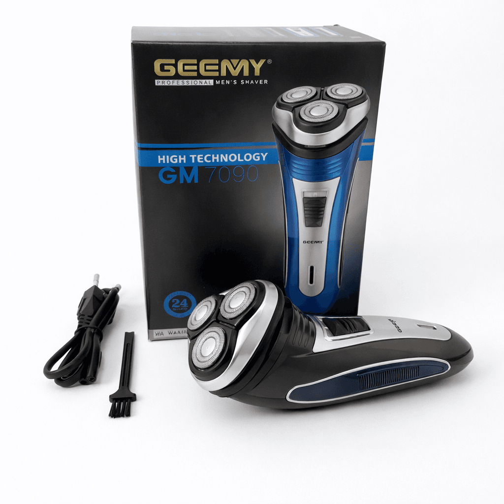 Електробритва GEEMY GM-7090 3 в 1 з тримером для вусів, бездротова