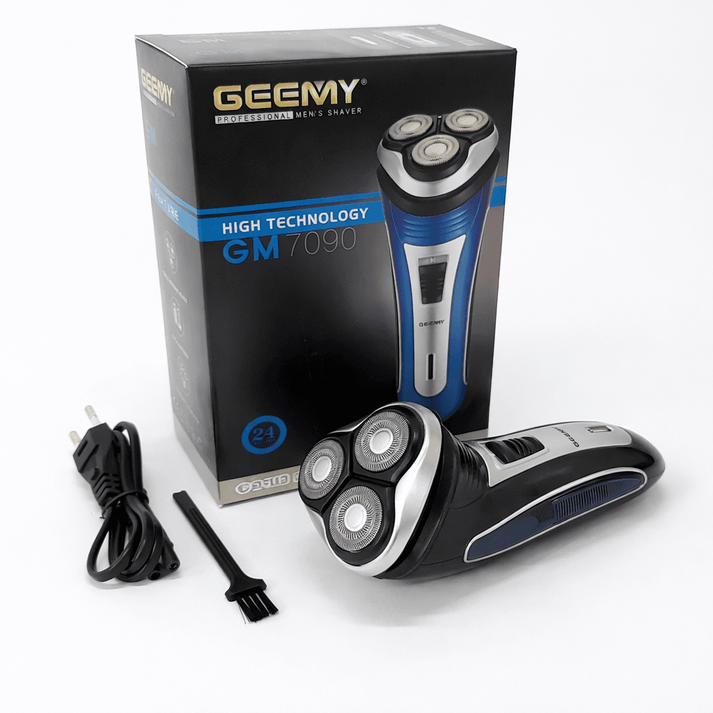 Електробритва GEEMY GM-7090 3 в 1 з тримером для вусів, бездротова
