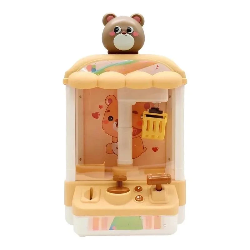 Ігровий автомат з іграшками Ведмедик, акумуляторний, USB-зарядка, 5 іграшок і 5 монет