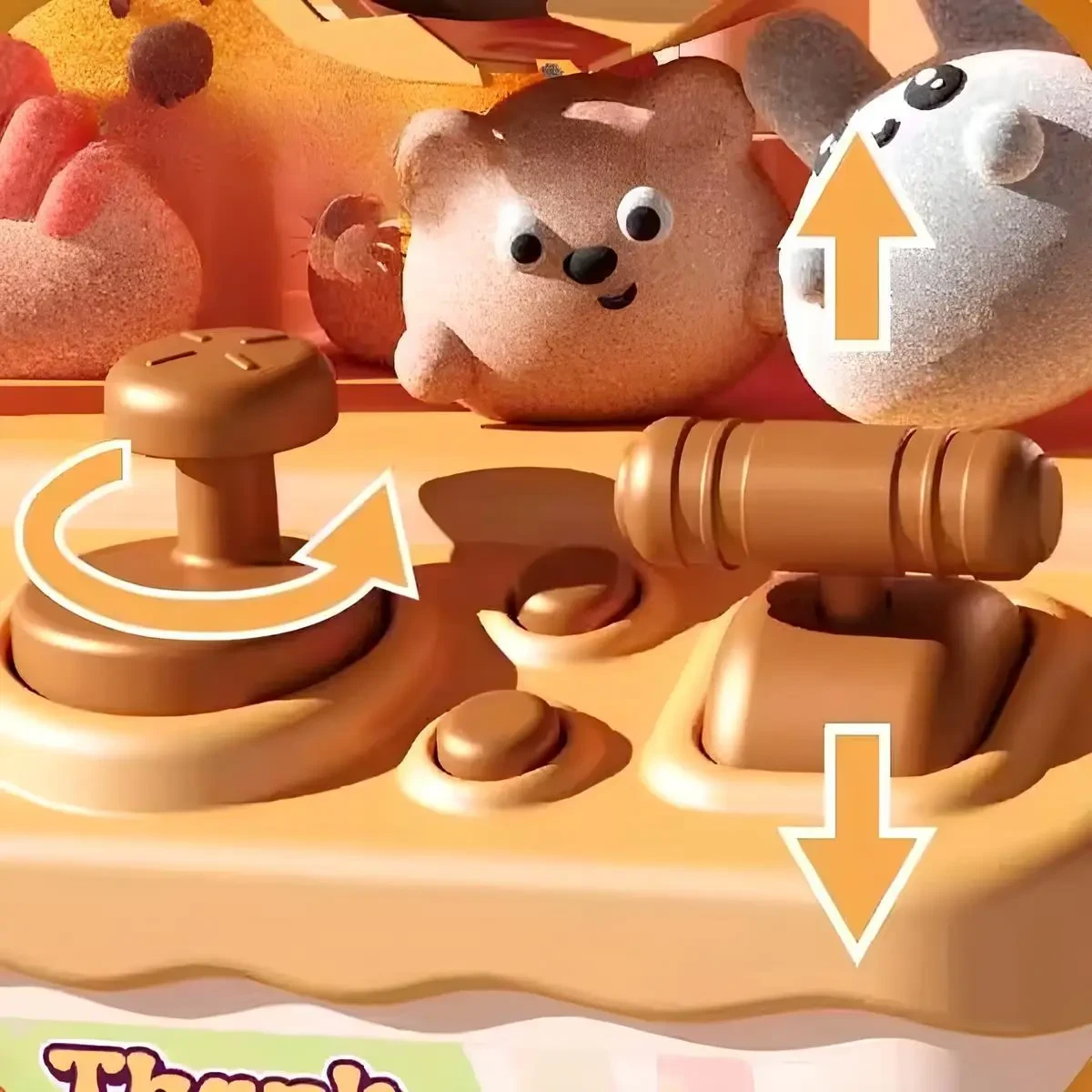 Ігровий автомат з іграшками Ведмедик, акумуляторний, USB-зарядка, 5 іграшок і 5 монет