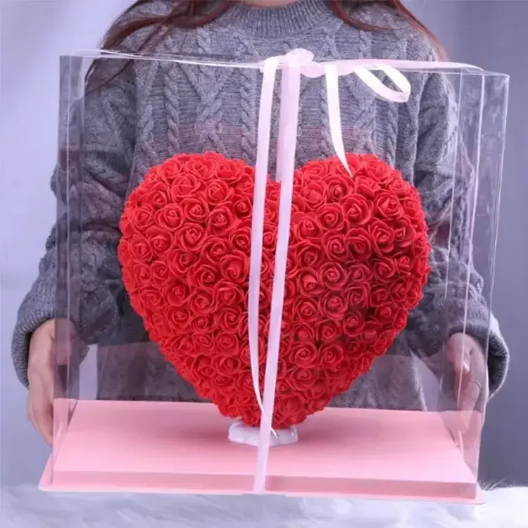 Серце з троянд у подарунковій коробці (KR-20) (Розмір серця 28/25/13 см) Романтичний подарунок Love Box