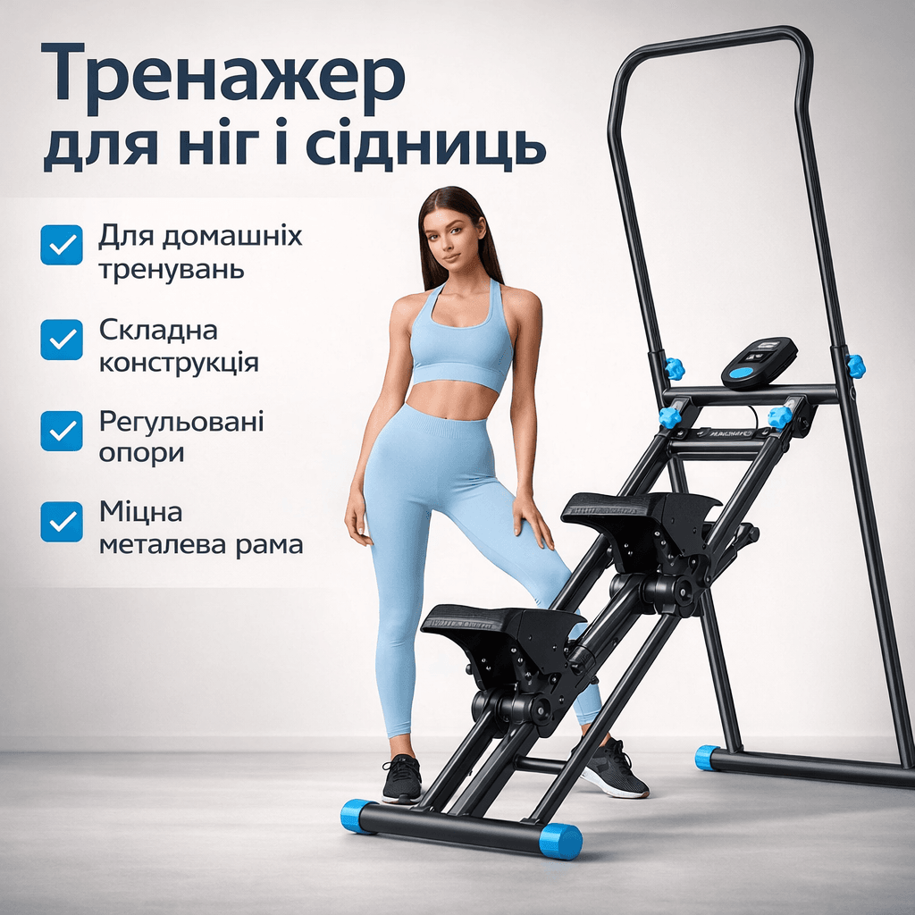 Тренажер підлоговий для ніг і сідниць XY-167 для домашнього фітнесу, складаний, багатофункціональний