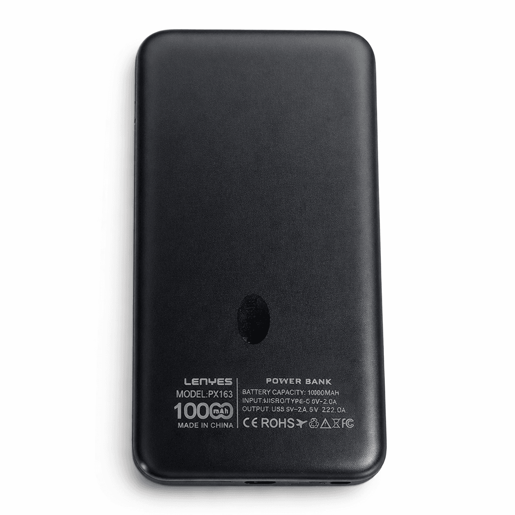 Зовнішній акумулятор Power Bank Lenyes PX163 10000 mAh li-ion два usb виходу 136х68х15 6 мм