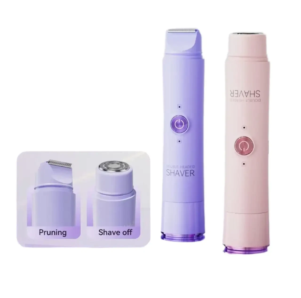 Акумуляторний епілятор-міні бритва SHAVER 2в1 101N Esonstyle з двома насадками Pruning/Shave off, USB-заряджання, водонепроникні