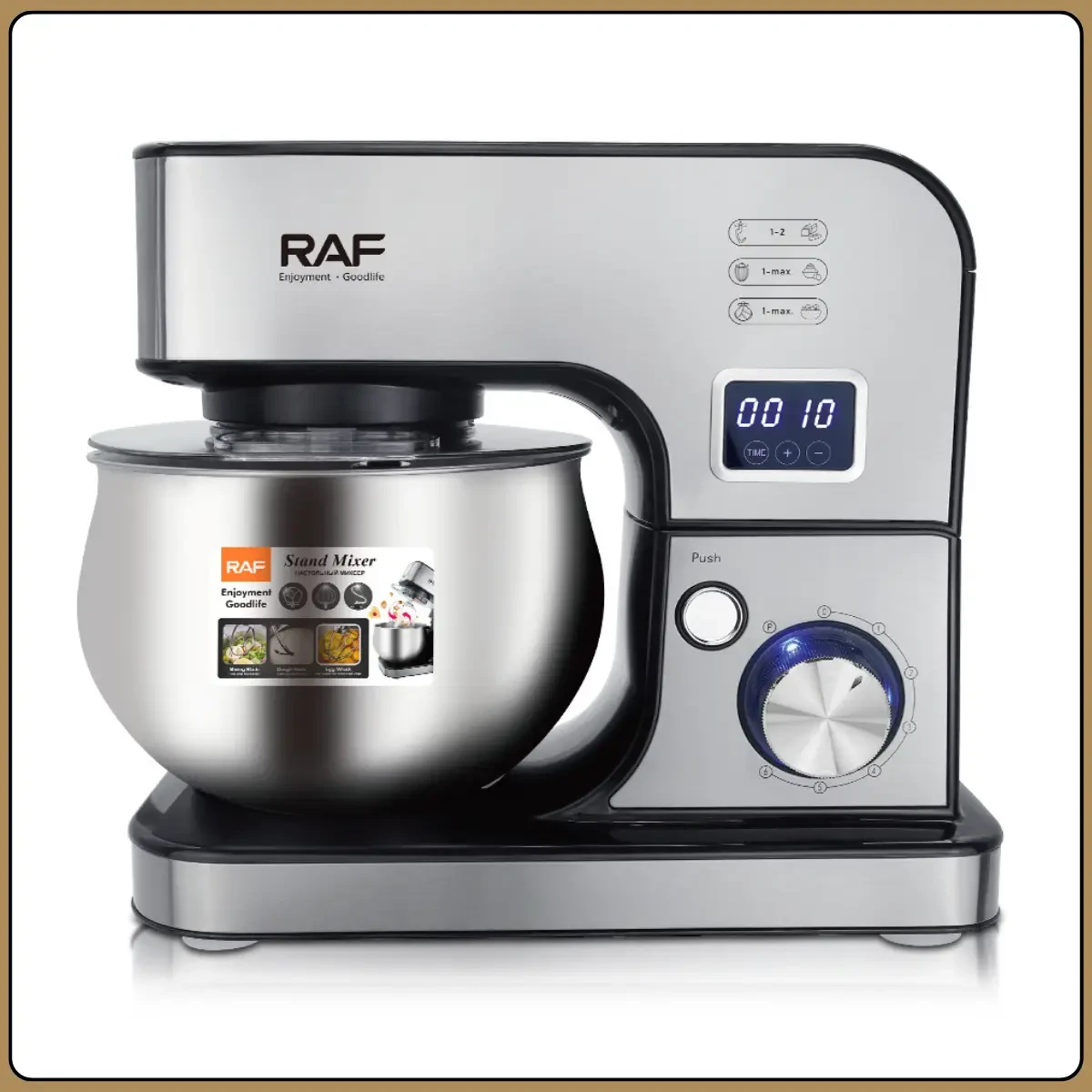 Електричний міксер на 6 швидкостей і комплектом насадок RAF R.6606 1400W