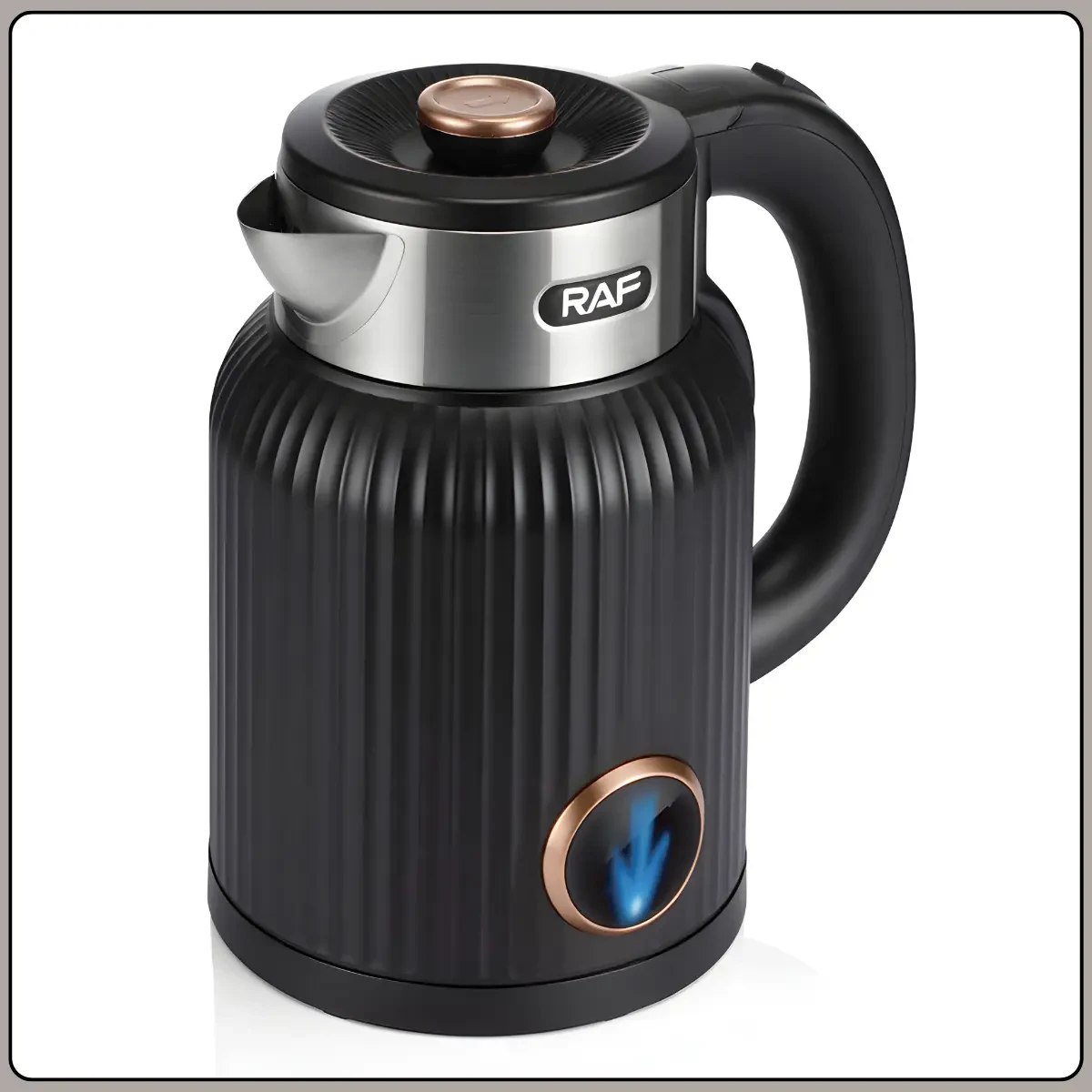 Електричний чайник 1.5 л з автоматичним вимкненням і поворотною базою 360° RAF R.7984 1500W Чорний