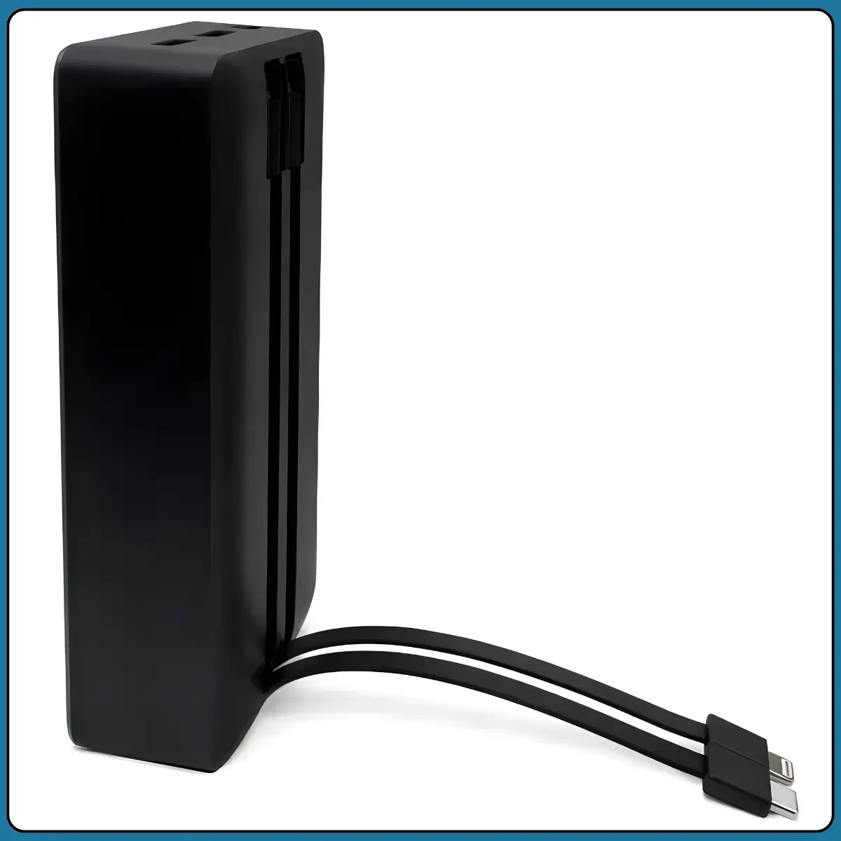 Повербанк 30000 mAh з вбудованими кабелями Type-C і Lightning KP KPG-307 22.5W