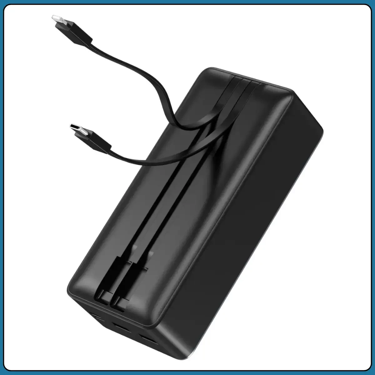 Повербанк 30000 mAh з вбудованими кабелями Type-C і Lightning KP KPG-307 22.5W