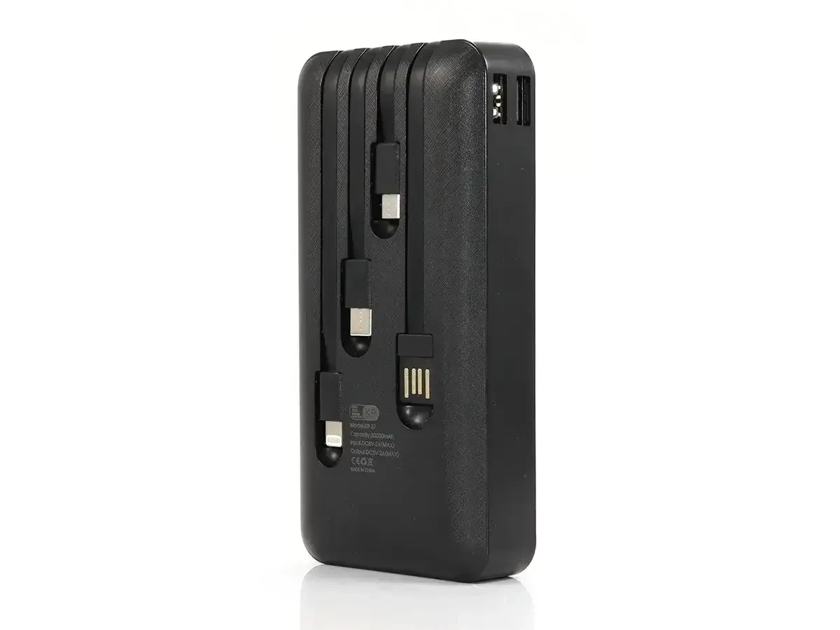 Power Bank з електронним екраном із набором кабелів KP KP-27 20000 mAh Зовнішній акумулятор для заряджання