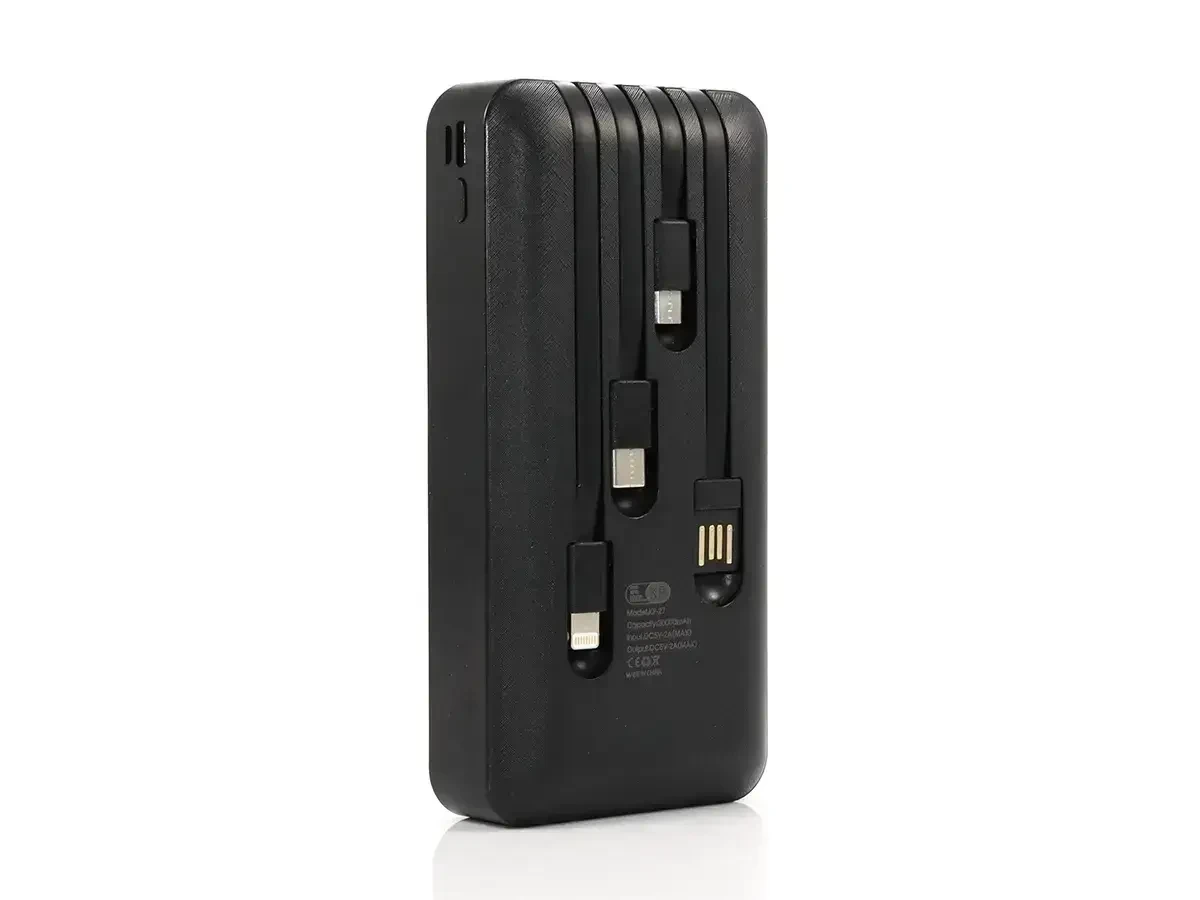 Power Bank з електронним екраном із набором кабелів KP KP-27 20000 mAh Зовнішній акумулятор для заряджання