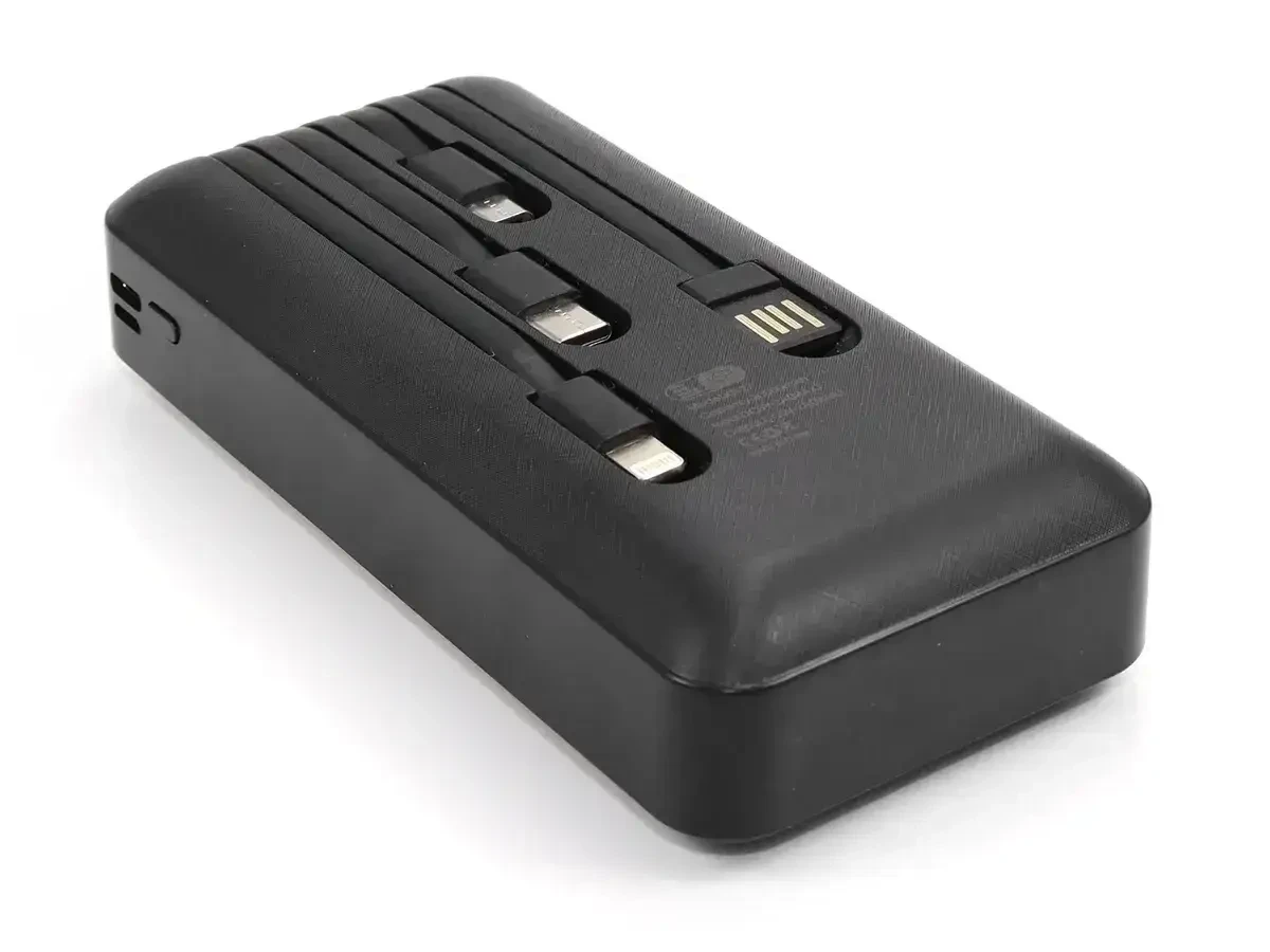 Power Bank з електронним екраном із набором кабелів KP KP-27 20000 mAh Зовнішній акумулятор для заряджання