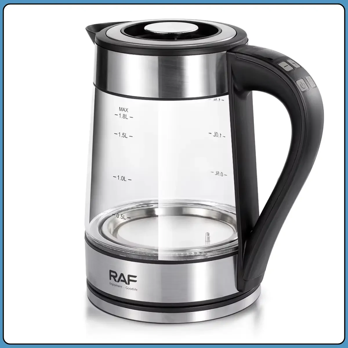 Електричний чайник 1.8 л із заварником й автовимкненням RAF R.7202 2200W