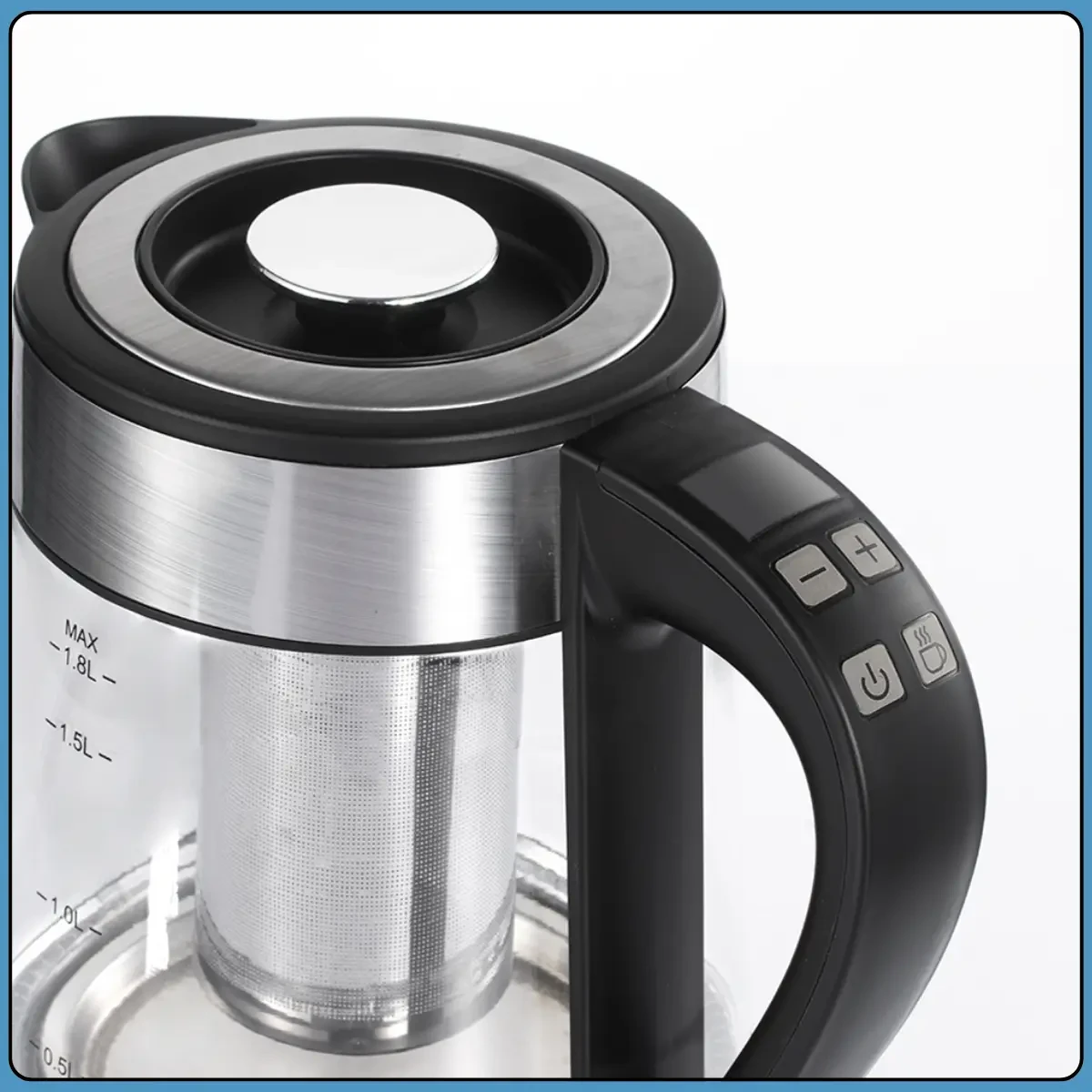 Електричний чайник 1.8 л із заварником й автовимкненням RAF R.7202 2200W