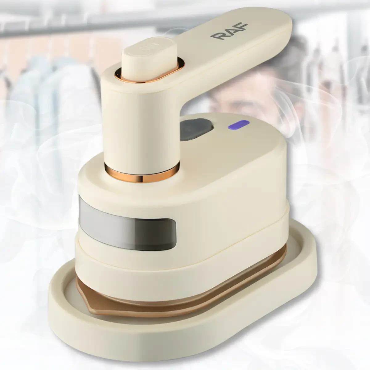 Портативна парова праска з антипригарною підошвою і поворотною ручкою 180° RAF R.1316 1000W