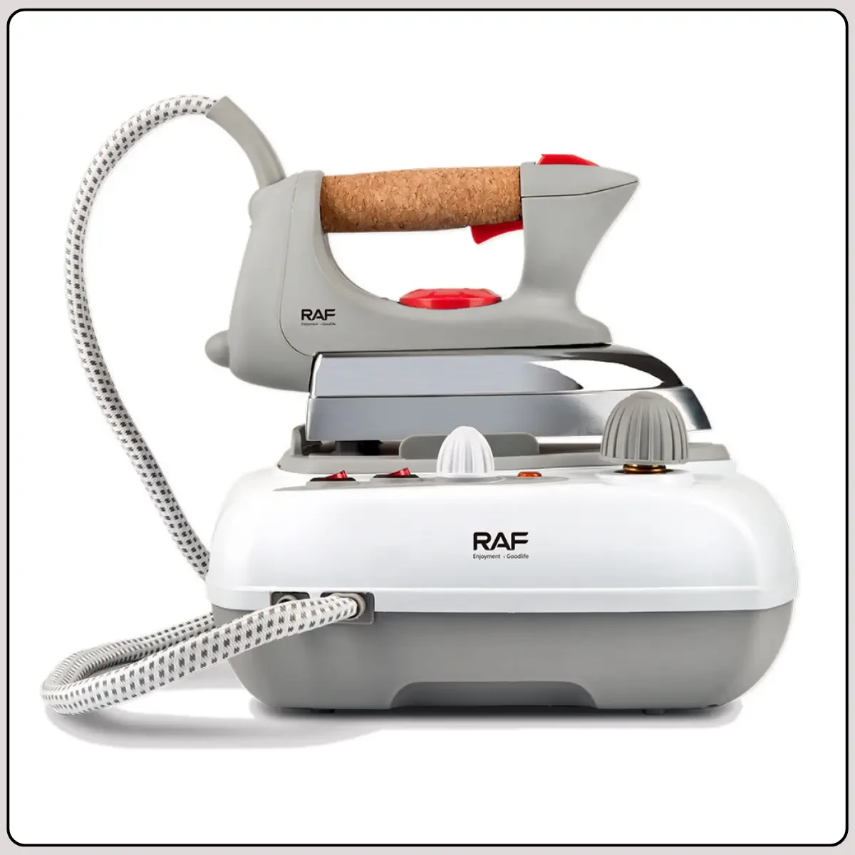 Праска з парогенератором, алюмінієвою підошвою і корковою ручкою RAF R.1254 2000W