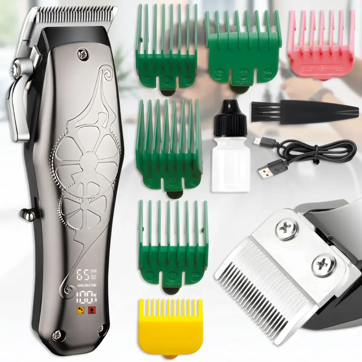 Акумуляторний тример для стриження волосся з лезами з неіржавкої сталі RAF R.4027 5W