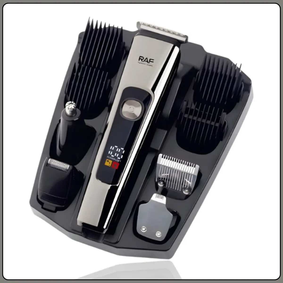 Акумуляторний тример з комплектом змінних головок і цифровим дисплеєм RAF R.4094 3W