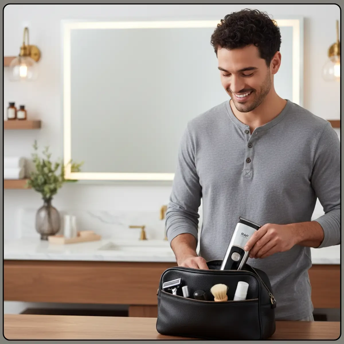 Акумуляторний тример з комплектом змінних головок і цифровим дисплеєм RAF R.4094 3W