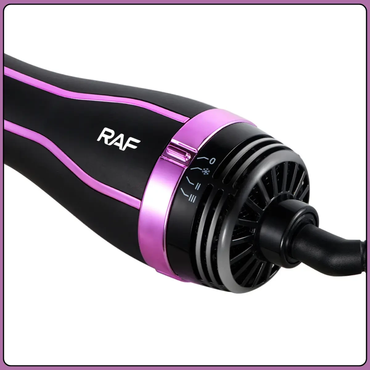 Фен-щітка з трьома температурними режимами та поворотним кабелем 360° RAF R.602 1200W