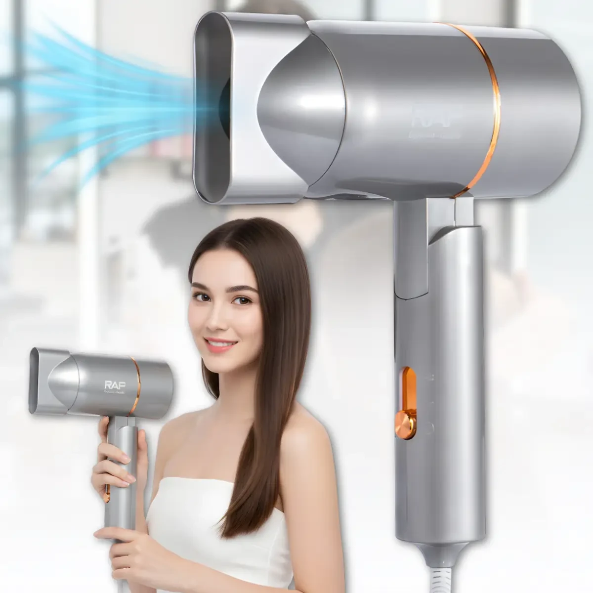 Складаний фен для волосся з двома температурними режимами RAF R.4556G 800W