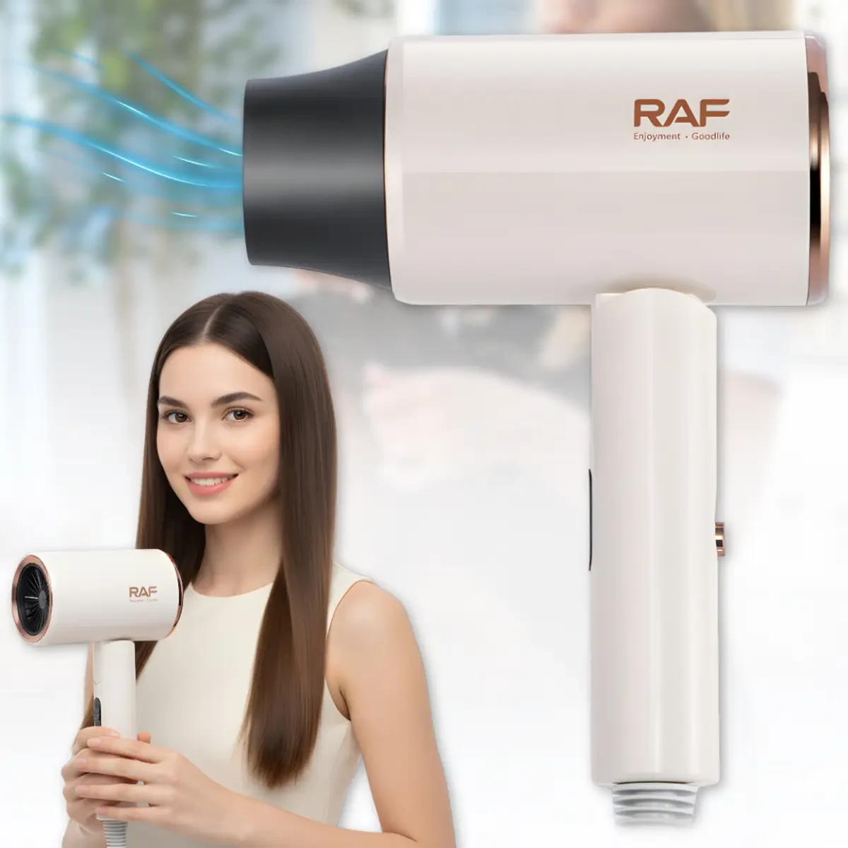 Складаний фен для волосся з трьома режимами повітря й концентратором RAF R.4564 1300W