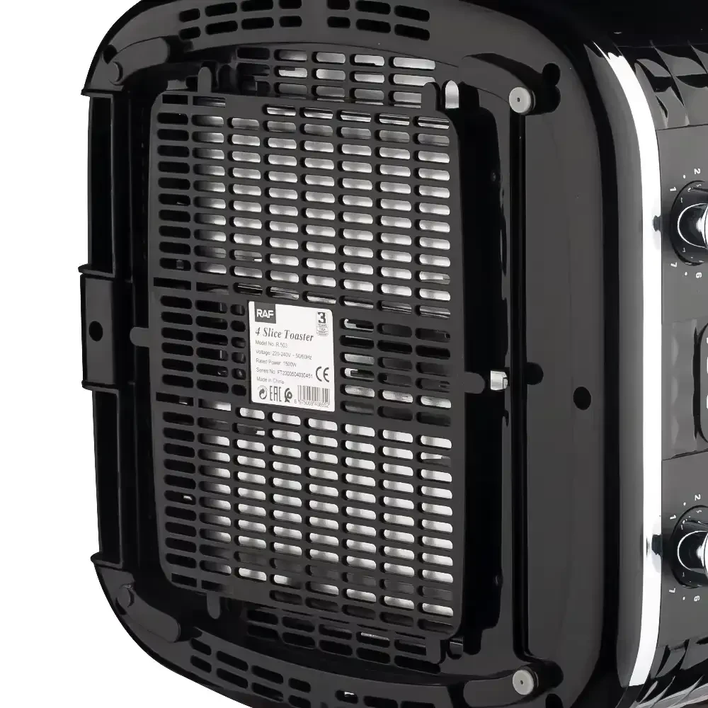 Електричний автоматичний тостер на 4 відділення RAF R.503 1500 Вт Чорний