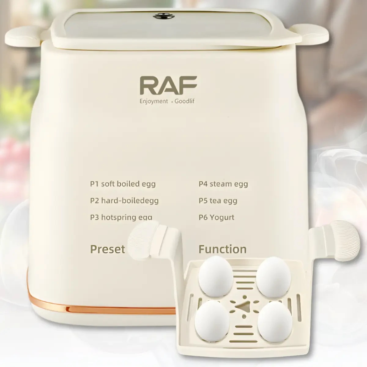 Електрична яєчнарка із 6 режимами приготування та цифровим керуванням RAF R.0051 300W