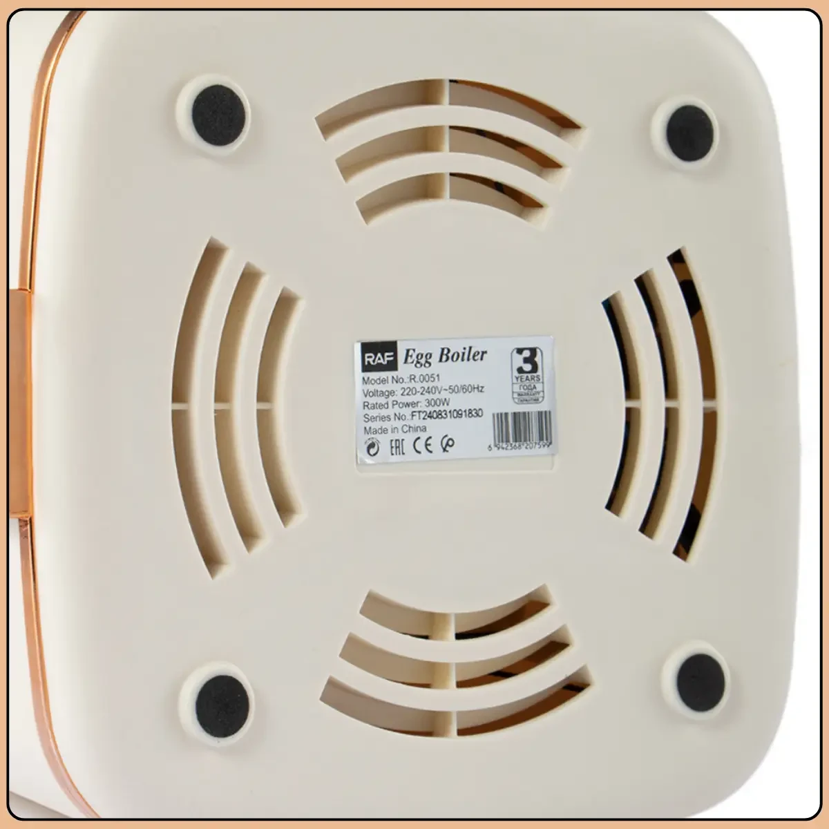 Електрична яєчнарка із 6 режимами приготування та цифровим керуванням RAF R.0051 300W