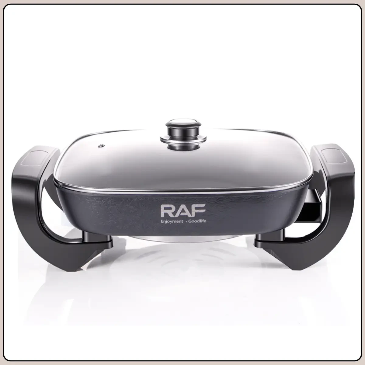 Електрична сковорода зі скляною кришкою і антипригарним покриттям RAF R.5478 1000W