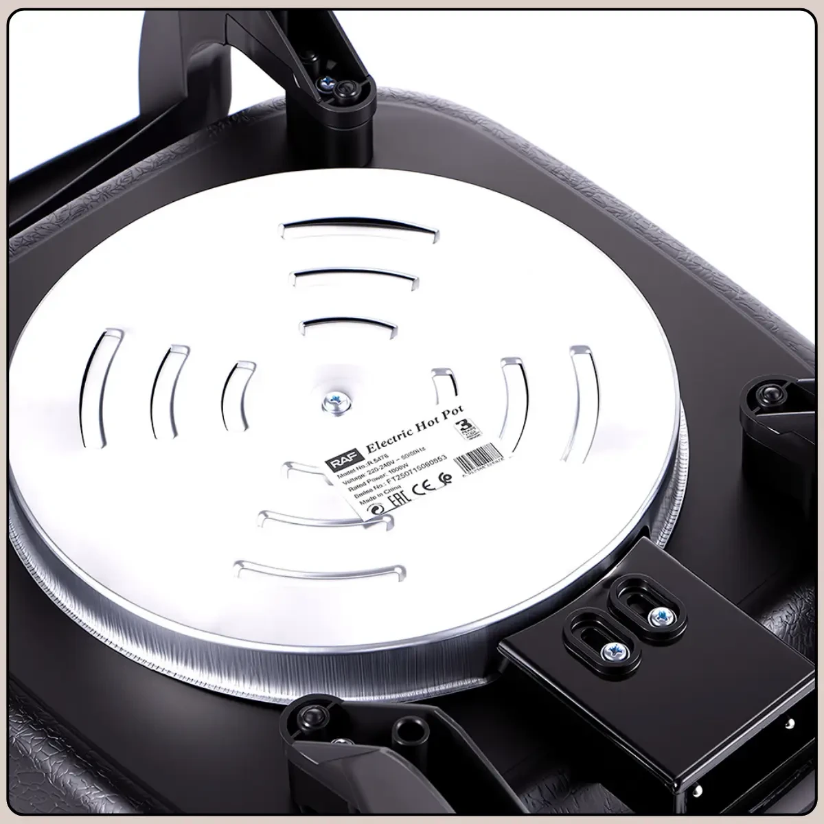 Електрична сковорода зі скляною кришкою і антипригарним покриттям RAF R.5478 1000W