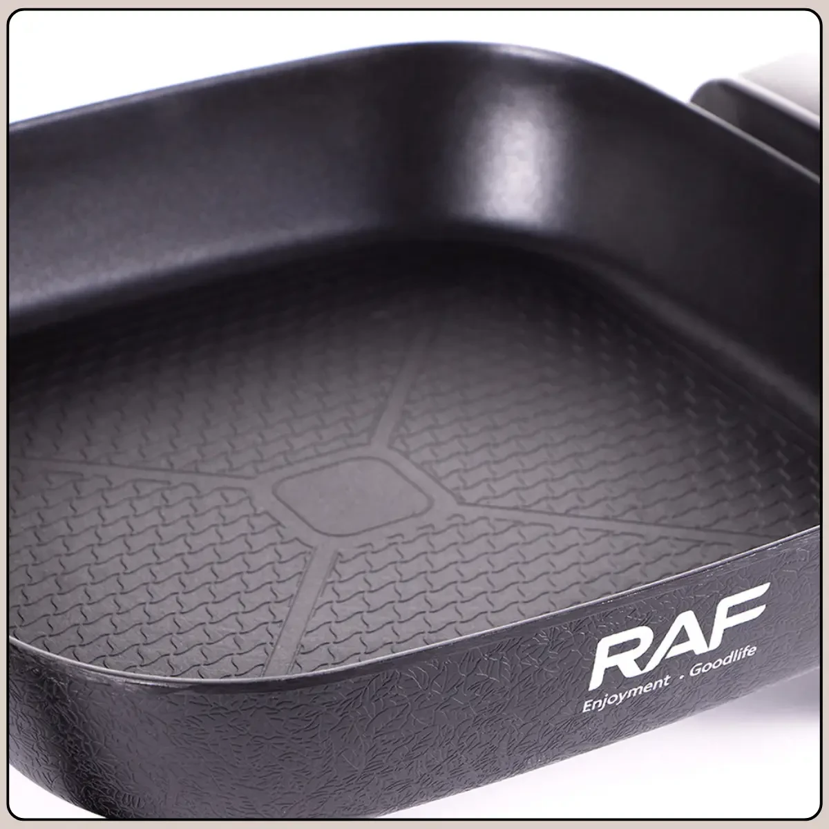 Електрична сковорода зі скляною кришкою і антипригарним покриттям RAF R.5478 1000W