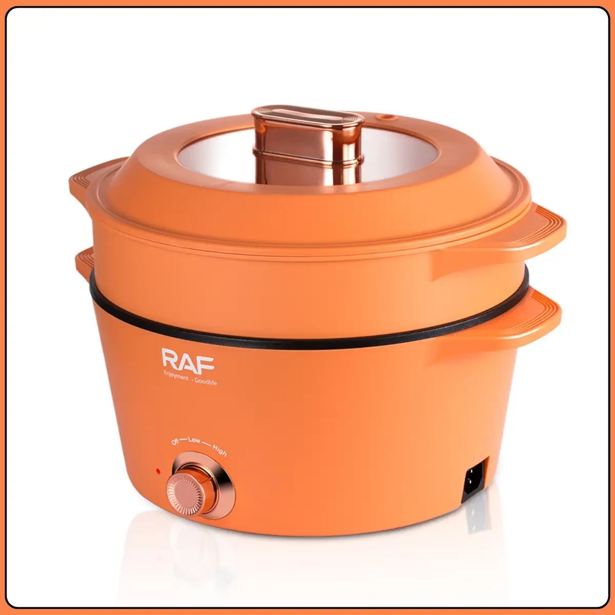 Електрична каструля з антипригарним покриттям і подвійною місткістю RAF R.5403O 1300W