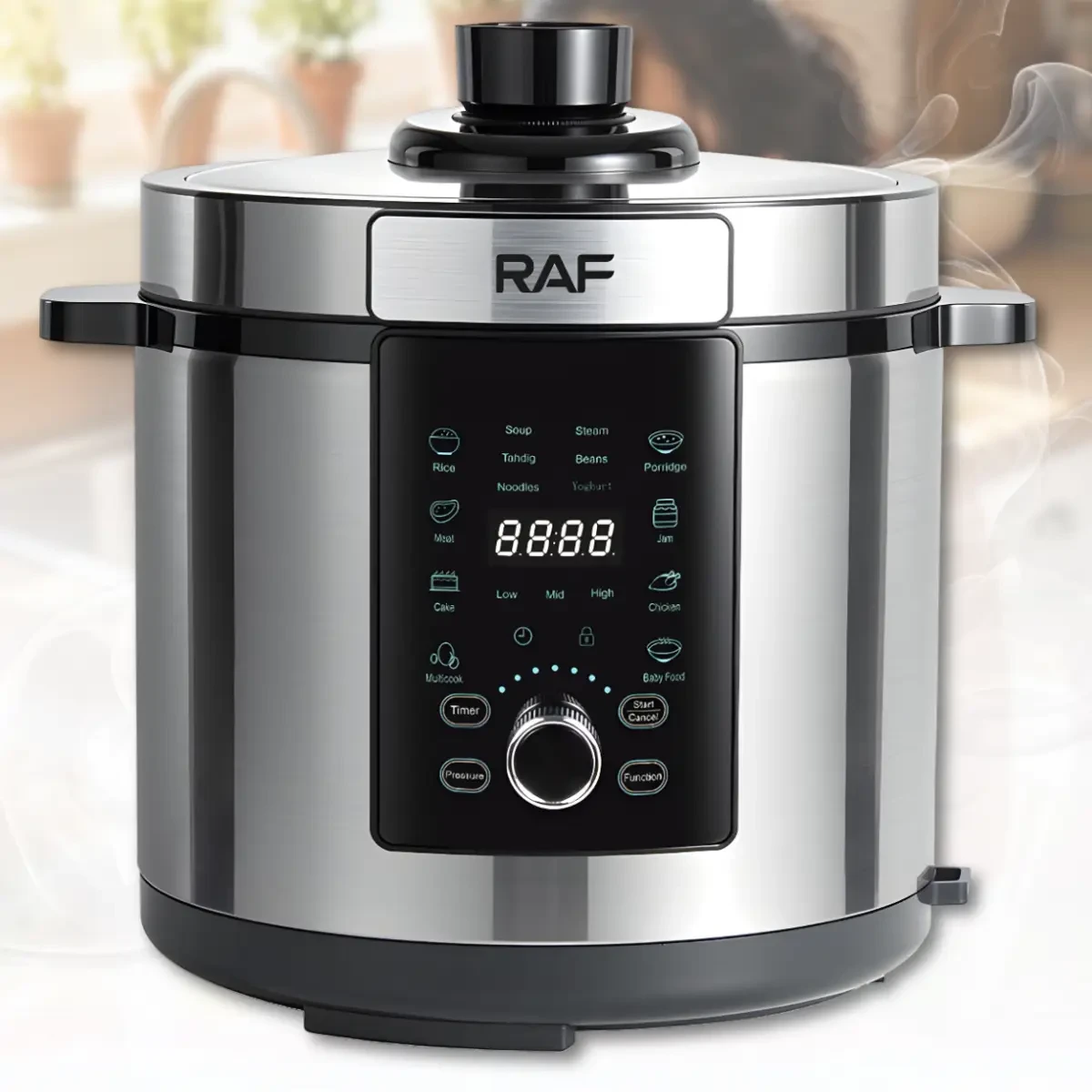 Електрична мультиварка на 6 л із цифровим дисплеєм і таймером RAF R.184 1000W