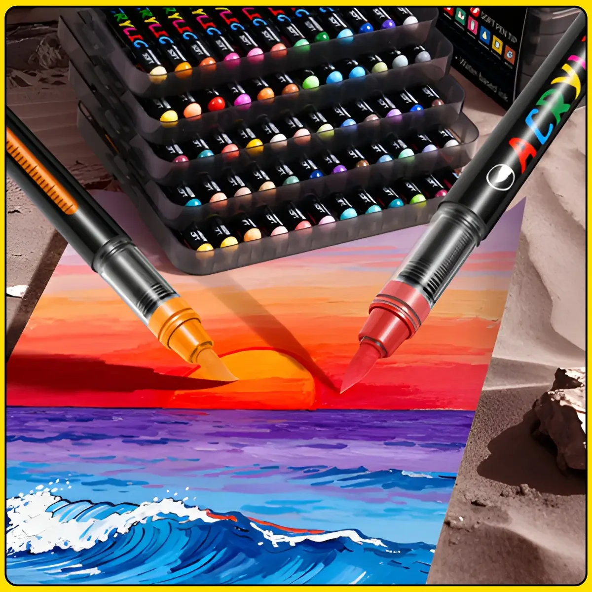 Акрилово-акварельні маркери 72 кольори Acrylic MAP-16