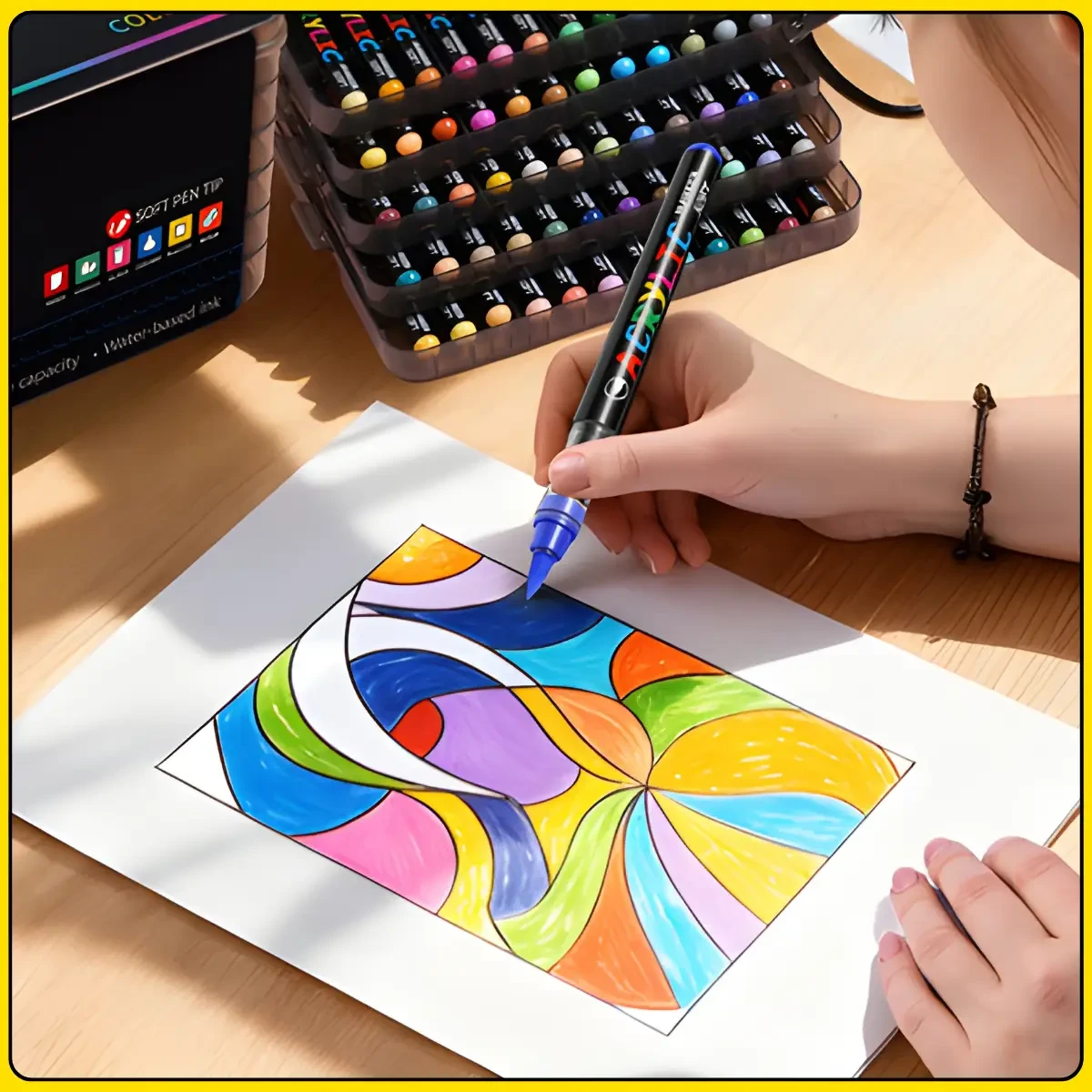 Акрилово-акварельні маркери 72 кольори Acrylic MAP-16