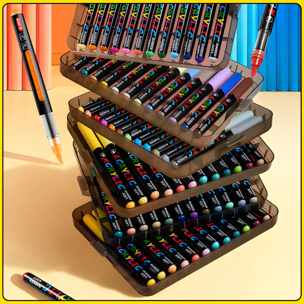 Акрилово-акварельні маркери 72 кольори Acrylic MAP-16