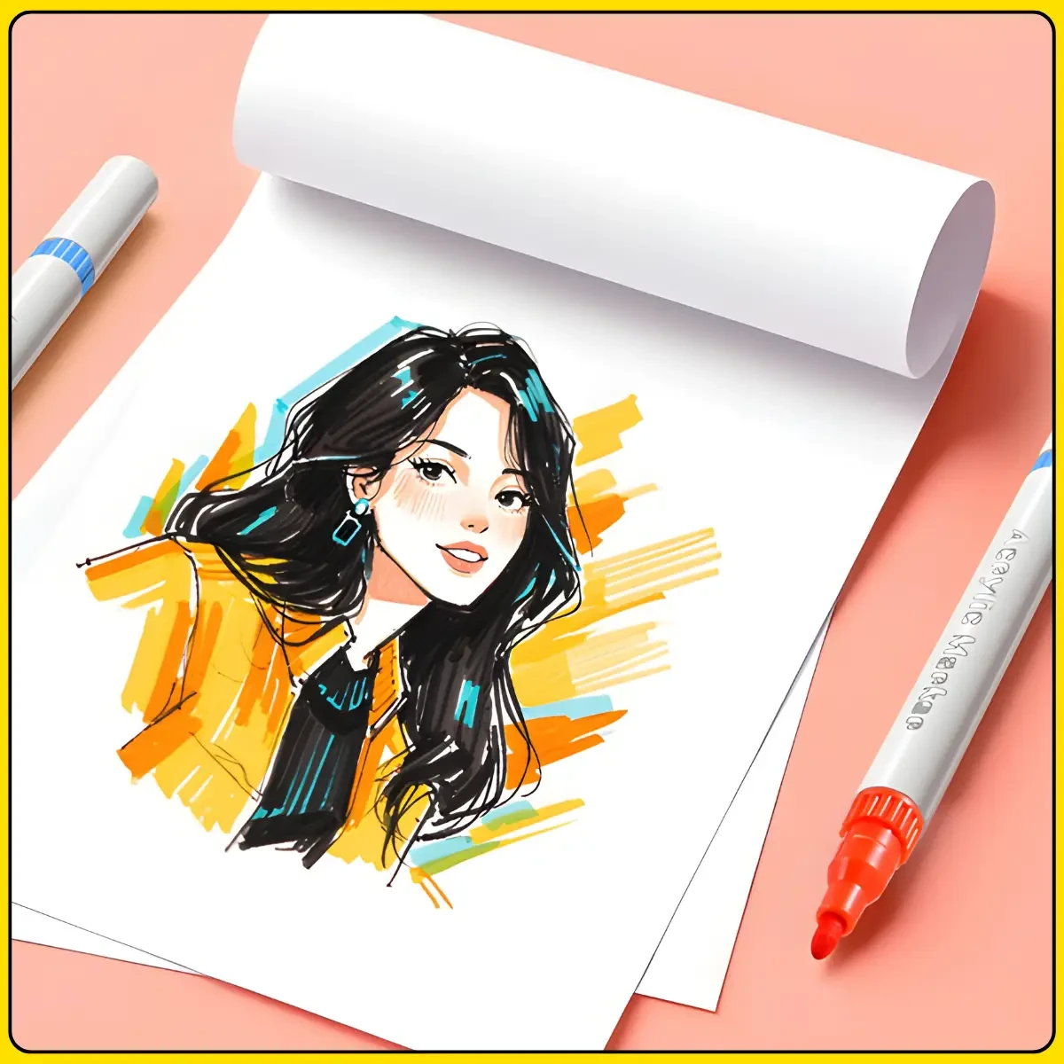 Універсальні акрилові маркери MAP-10 на 24 відтінки — набір 12 шт у зручному кейсі для творчості та декору