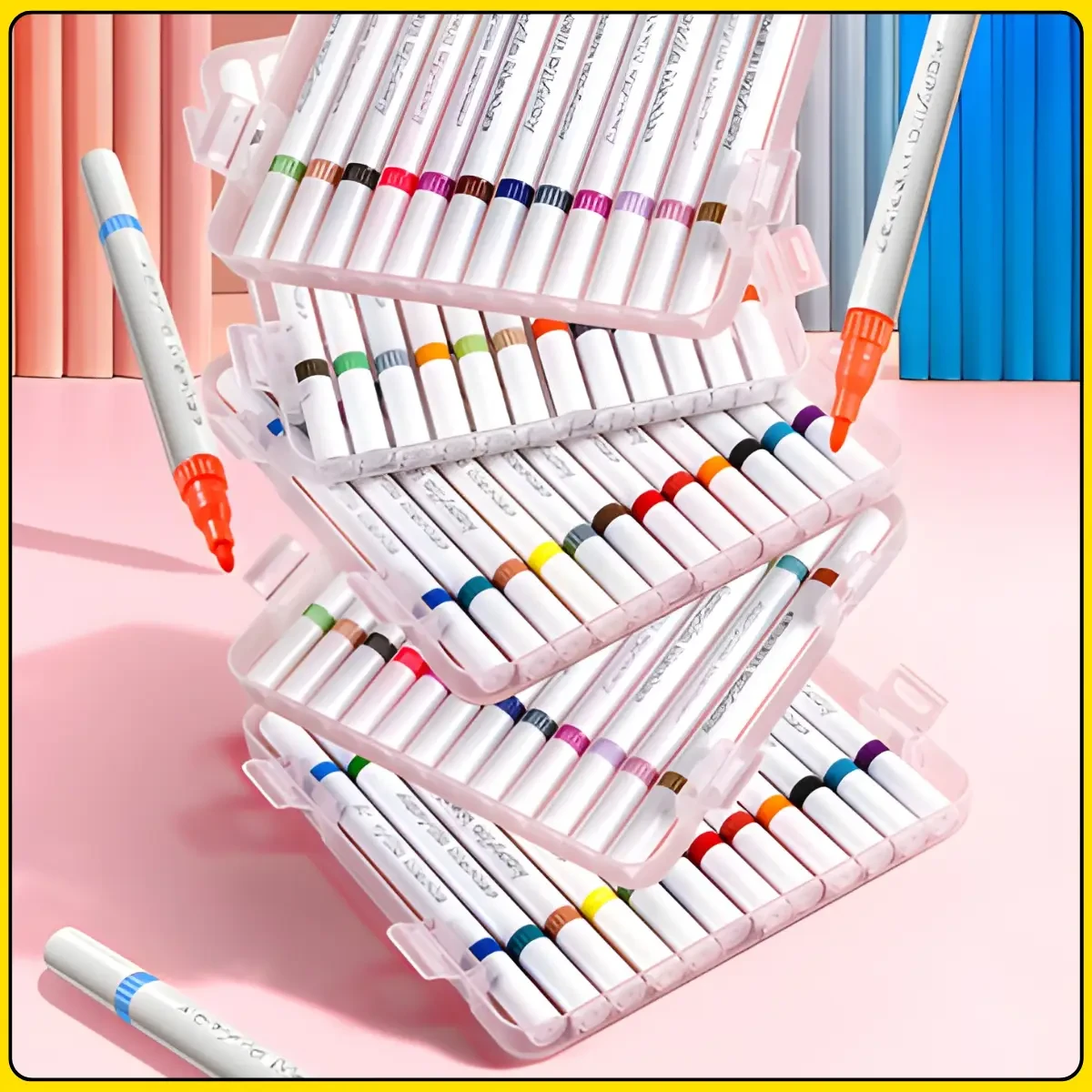 Універсальні акрилові маркери MAP-10 на 24 відтінки — набір 12 шт у зручному кейсі для творчості та декору