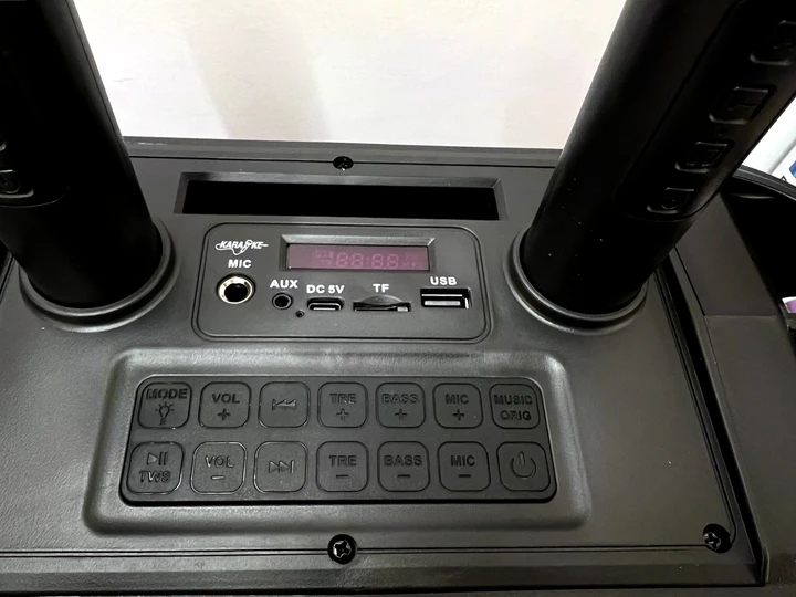 Портативна Bluetooth колонка ZQS4247 16Вт з 2 мікрофонами караоке USB TF FM AUX