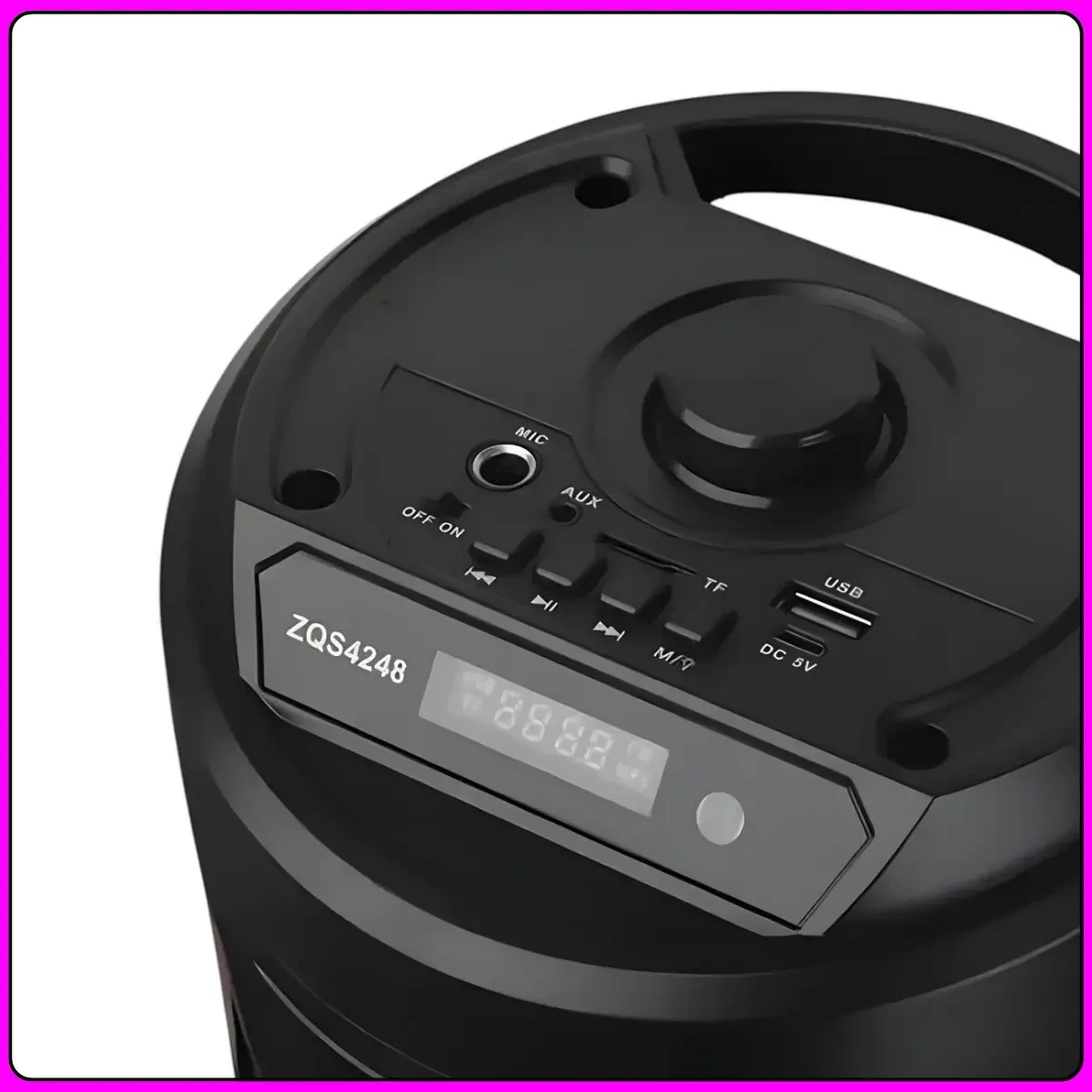 Портативна Bluetooth колонка 2х6.5″ з RGB-підсвіткою, мікрофоном і пультом ДК ZQS4248